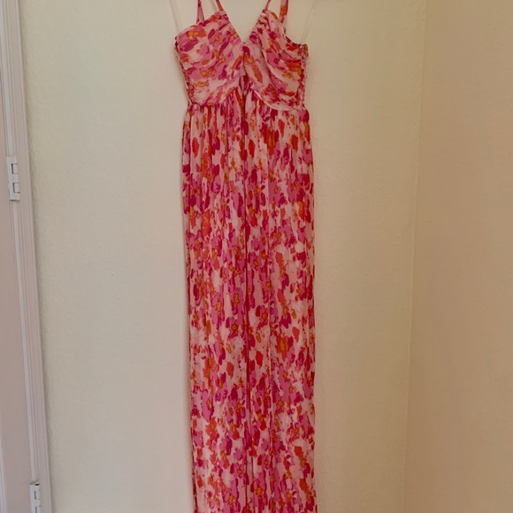 Floral Pink Maxi Dress - Picture 1 of 3